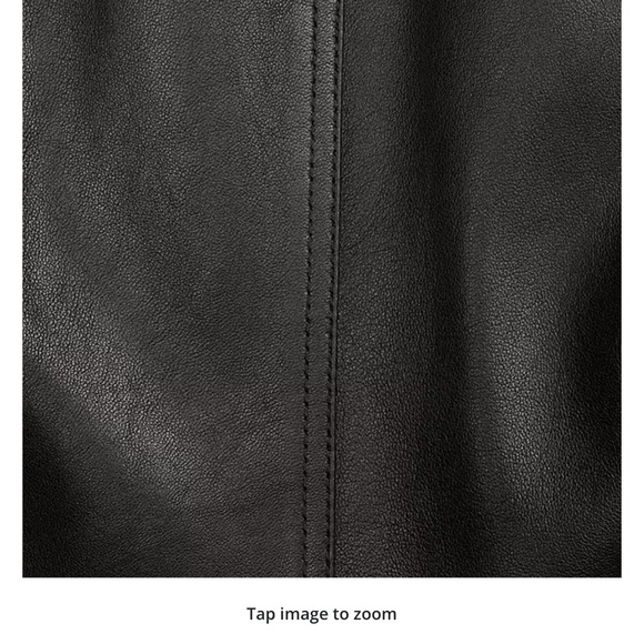 NWT Katherine Kelly Genuine Lamb Leather Zip front Jacket Size Large Black - Picture 4 of 7